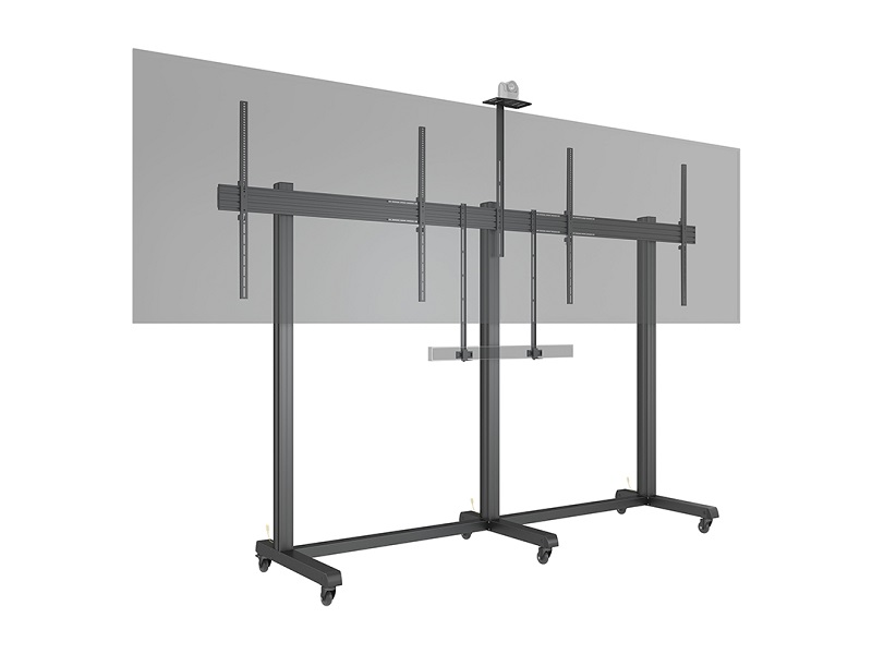 TV Ständer side by side 2 x 75-90", Metall, Alu