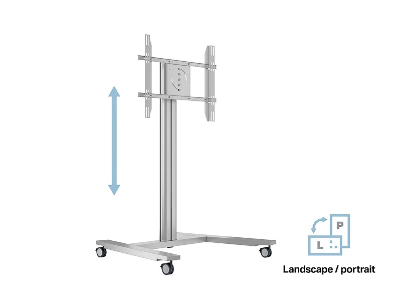TV Ständer bis 63", Metall/Aluminium, silber