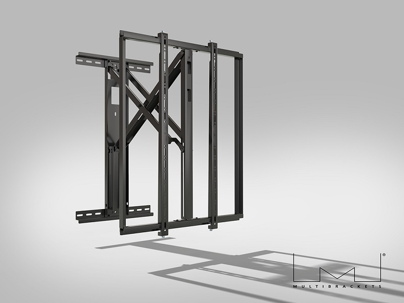 Wandhalter 75-98", schwarz, Metall, max 75 kg