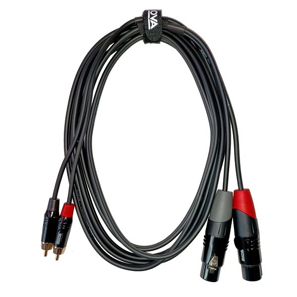 XLR auf Chinch Kupplung/Stecker Kabel 2m, XLR auf Chinch Kupplung/Stecker Kabel 2m,