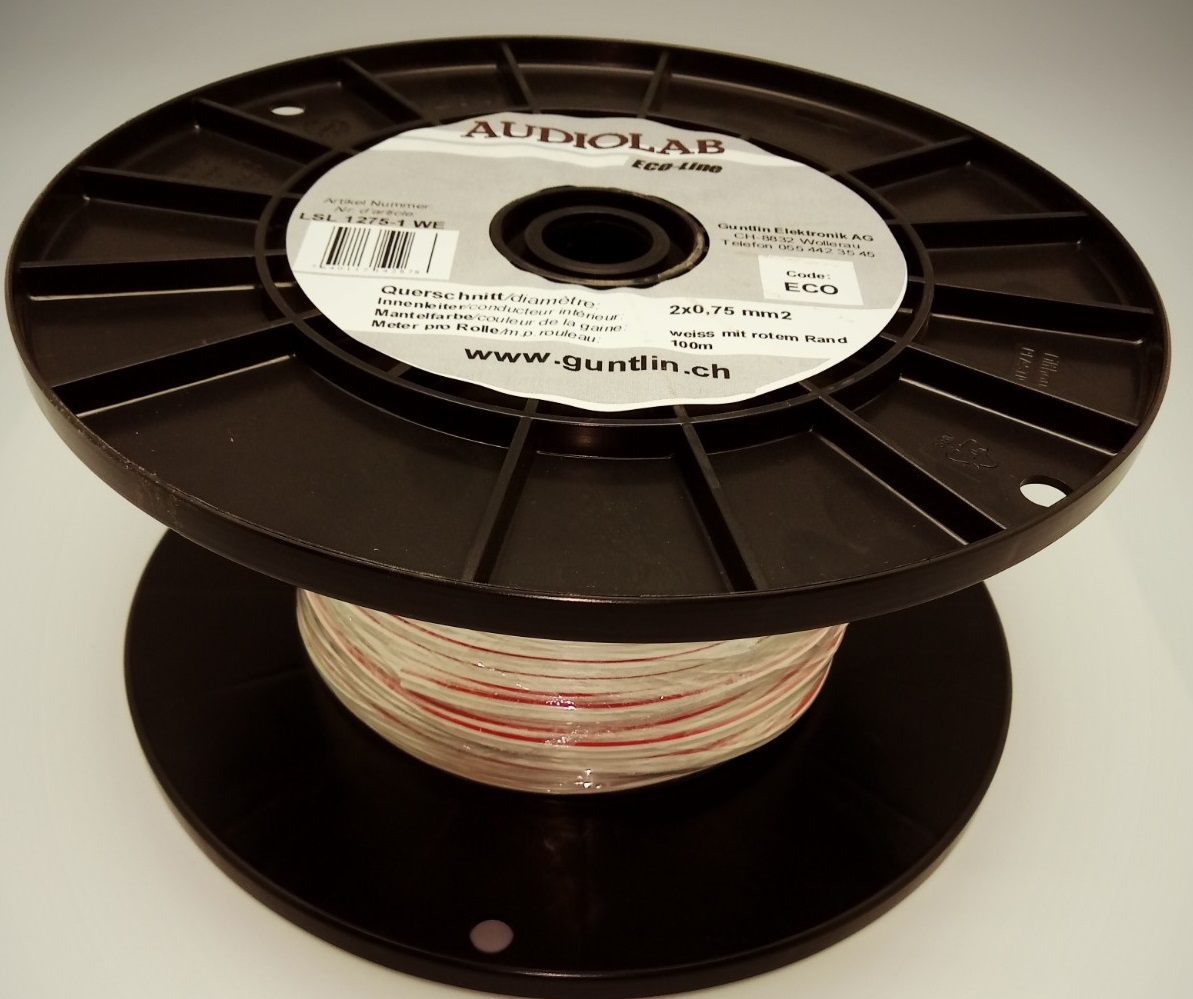 Eco-LS-Kabel 2x0.75mm2 weiss, PVC, 100m