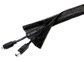 Kabelführung Velcro, schwarz, Klettverschluss